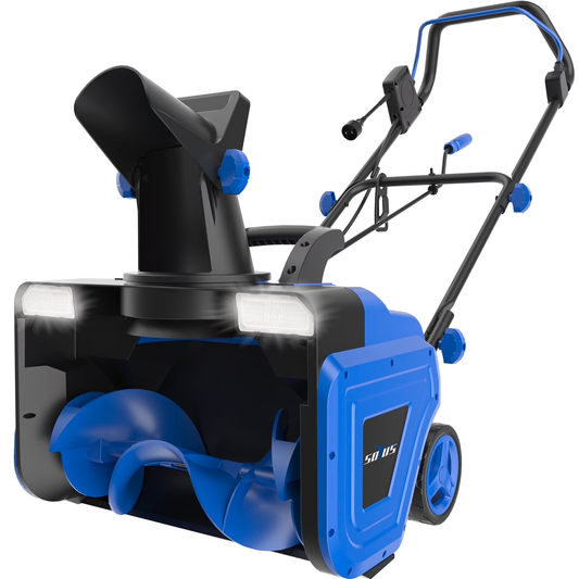 SOYUS Corded Electric Snow Blower - Handles Wet/Heavy Snow, 20-Inch Clearing Path w/ 15A Motor, Dual LEDs & 180° Chute, 25ft Throw Walk-Behind Snow Thrower for Driveway, Sidewalk, Patio