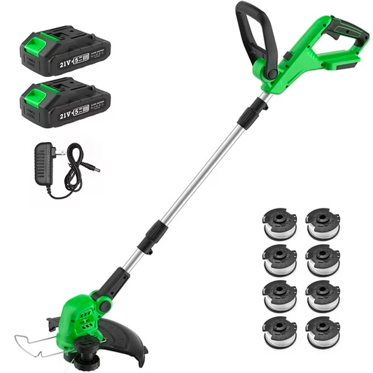 SOYUS String Trimmer, Battery Powered Lightweight Weed Grass Trimmer/Edger, Green